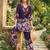 Purple floral printed ethnic co-ord set