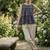 Navy blue checks printed linen cotton top with bottom set