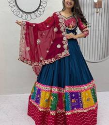 Navaratri Green Cotton Lehenga Choli