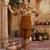 Mustard designer festive cotton co-ord set for women