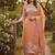 peach weaved dani cotton unstitched dress material 