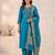 Firozi viscose mango silk kurti pant set with jacquard dupatta