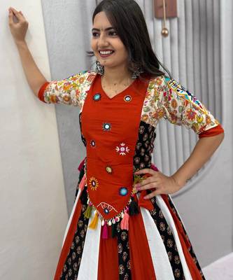 Navaratri Multi Color Cotton Lehenga Choli 5