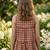 Maroon checks printed linen cotton top with bottom set