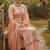 peach weaved dani cotton unstitched dress material 