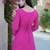 Pink bandhej print cotton top with bottom set