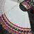 White Faux Georgette Semi-Stitched Lehenga Choli with Real Mirror & Chain Stitch Work for Navratri