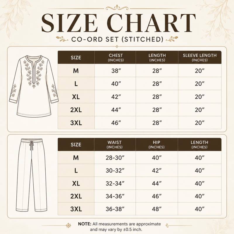 Designer embroidered black rayon co-ord set for women