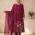  cotton designer rani anarkali kurti set with embroidery dupatta
