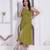 Miravan womens abstract printed green a line maxi dress