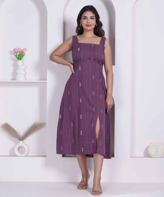 Miravan womens abstract printed wine a line maxi dress 1