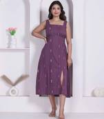 Miravan womens abstract printed wine a line maxi dress