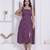 Miravan womens abstract printed wine a line maxi dress