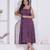Miravan womens abstract printed wine a line maxi dress