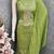 green weaved dani cotton unstitched dress material 