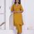 womens yellow kurta and palazzo