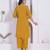 womens yellow kurta and palazzo