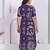 Miravan womens floral printed a-line shirt collar maxi dress