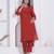  womens brown straight kurta & palazzo