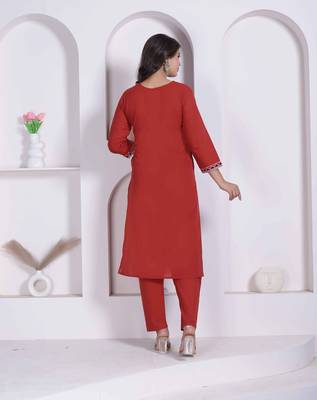  womens brown straight kurta & palazzo 2