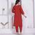  womens brown straight kurta & palazzo