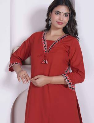  womens brown straight kurta & palazzo 4