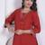  womens brown straight kurta & palazzo