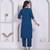 womens blue straight kurta with palazzo