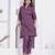 womens abstract printed wine kurta and palazzo
