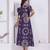 Miravan womens floral printed cotton butterfly maxi  dress
