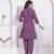 womens abstract printed wine kurta and palazzo
