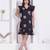 Miravan women empire waist black midi length dress