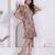 Miravan women empire waist beige midi length dress