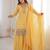 Women's Gorgeous Embroidery Work Crunchy Silk Fabric Straight Kurta Sharara and Dupatta Set