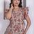 Miravan women empire waist beige midi length dress