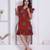 Miravan women empire waist rust midi length dress