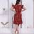 Miravan women empire waist rust midi length dress