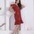 Miravan women empire waist rust midi length dress