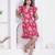 Miravan women empire waist pink midi length dress
