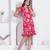 Miravan women empire waist pink midi length dress