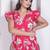 Miravan women empire waist pink midi length dress
