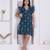 Miravan women empire waist blue midi length dress