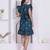 Miravan women empire waist blue midi length dress