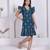 Miravan women empire waist blue midi length dress