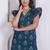 Miravan women empire waist blue midi length dress