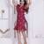 Miravan women empire waist maroon midi length dress