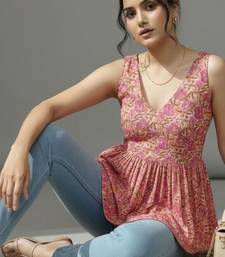 Floral Print Peplum Top