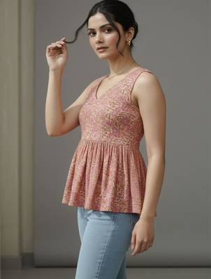 Floral Print Peplum Top 3