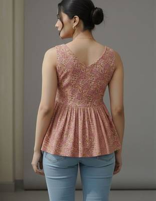 Floral Print Peplum Top 5