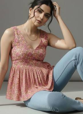 Floral Print Peplum Top 7